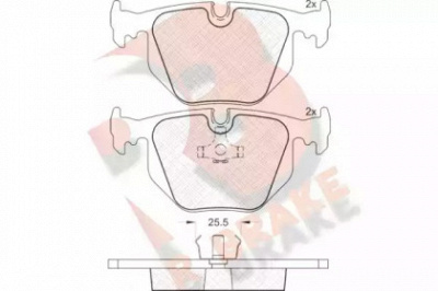 R BRAKE rb1548 -  Комплект тормозных колодок, дисковый тормоз